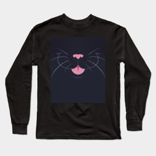 Black cat blep Long Sleeve T-Shirt